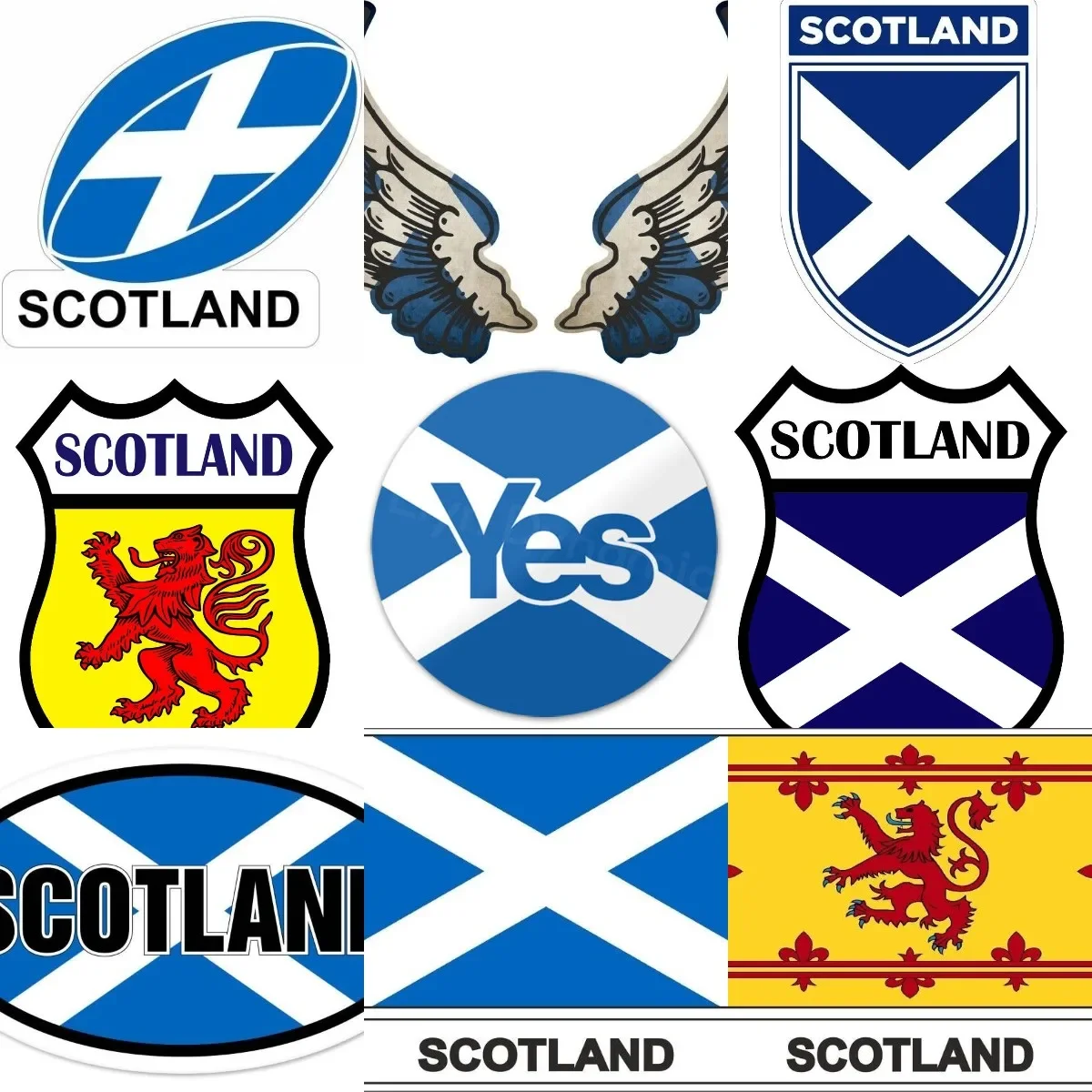 

SCO Scotland Flag Lion Creative Badge Sticker for Decorate Car Window Glass Laptop Motorcycle Door Bumper Wall Decal Accessories