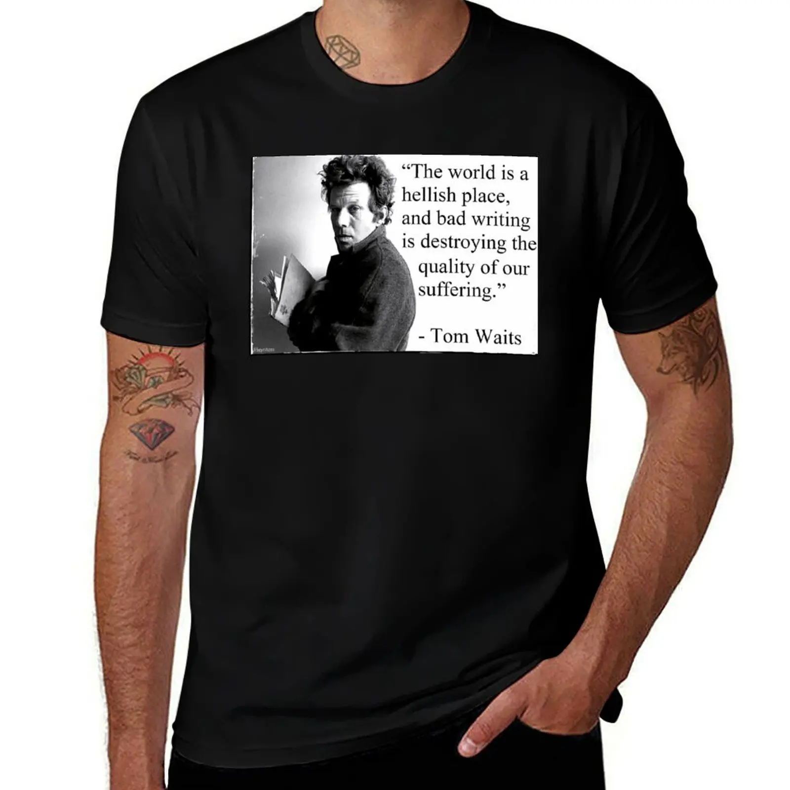 

Tom Waits Poetry T-Shirt t shirts for man cotton t shirt man cotton T-Shirt