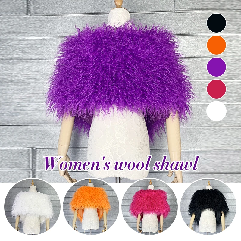 Bont Faux Winter Bolero Vrouwen Shaggy Faux Bontjas Bruidssjaal Bruiloft Cape Mantels Jasje Voor Avondfeest Nepbont Cape