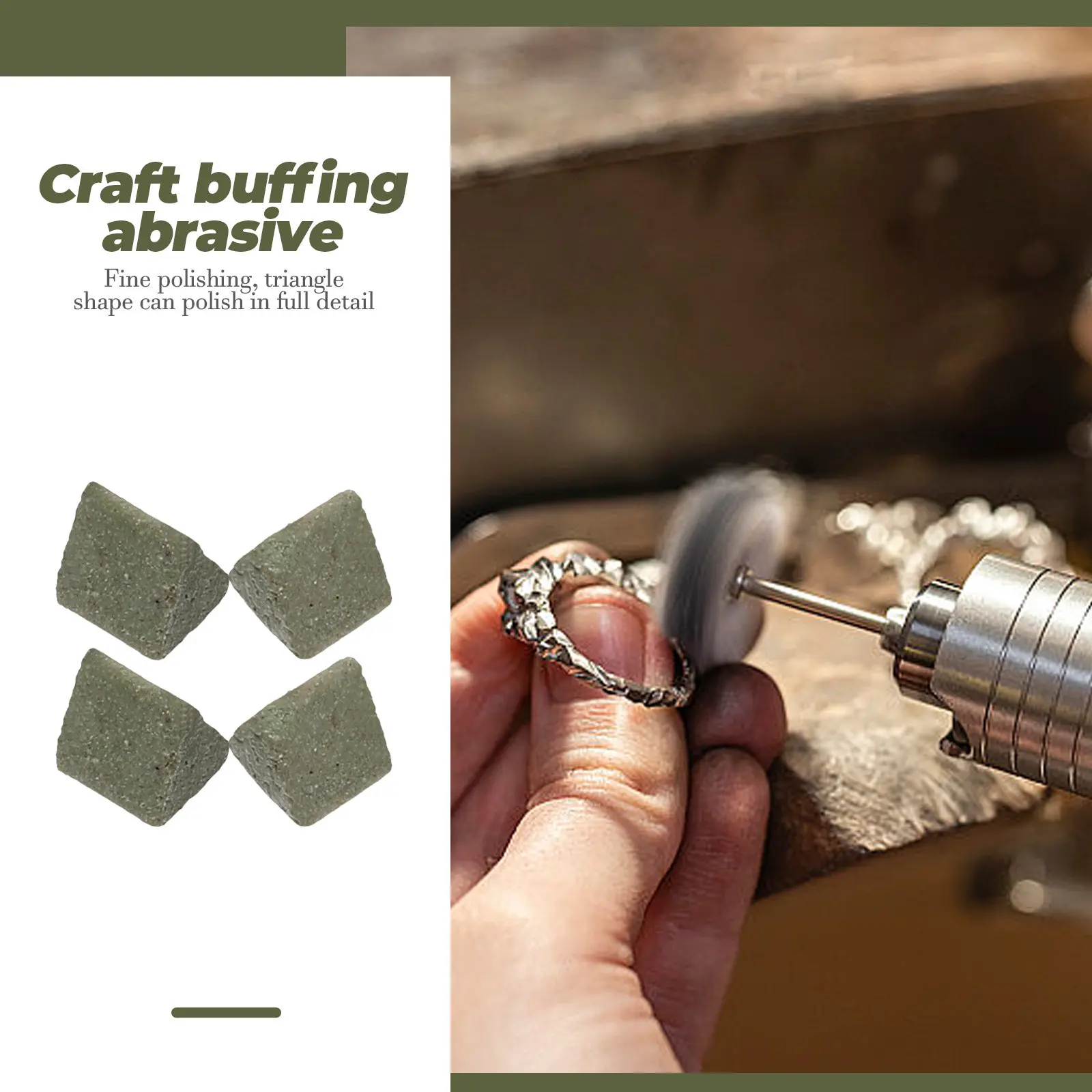 

Polishing Media Buffing Triangle Ceramic Abrasive for Jewelry Stones Tumbling Machine Craft Polishing Abrasive