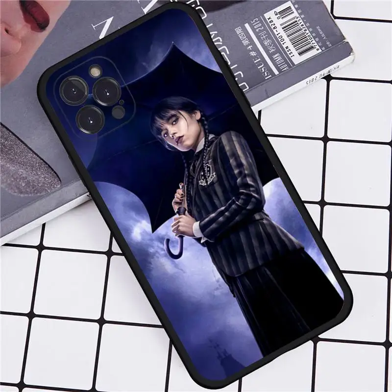 Wednesday Jenna Ortega Phone Case For iPhone 14 11 12 13 Mini Pro Max 8 7 6 6S Plus X SE 2020 XR XS Funda Case