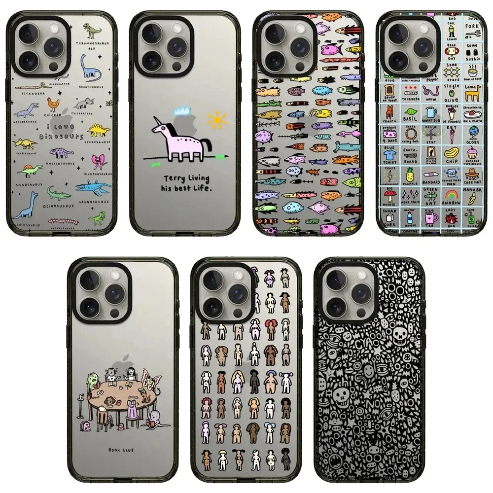 

Creative Dinosaurs 2.5 Acrylic Black Border Phone Case Cover for IPhone 12 13 14 15 16 Pro Max Case for 16 Pro Max