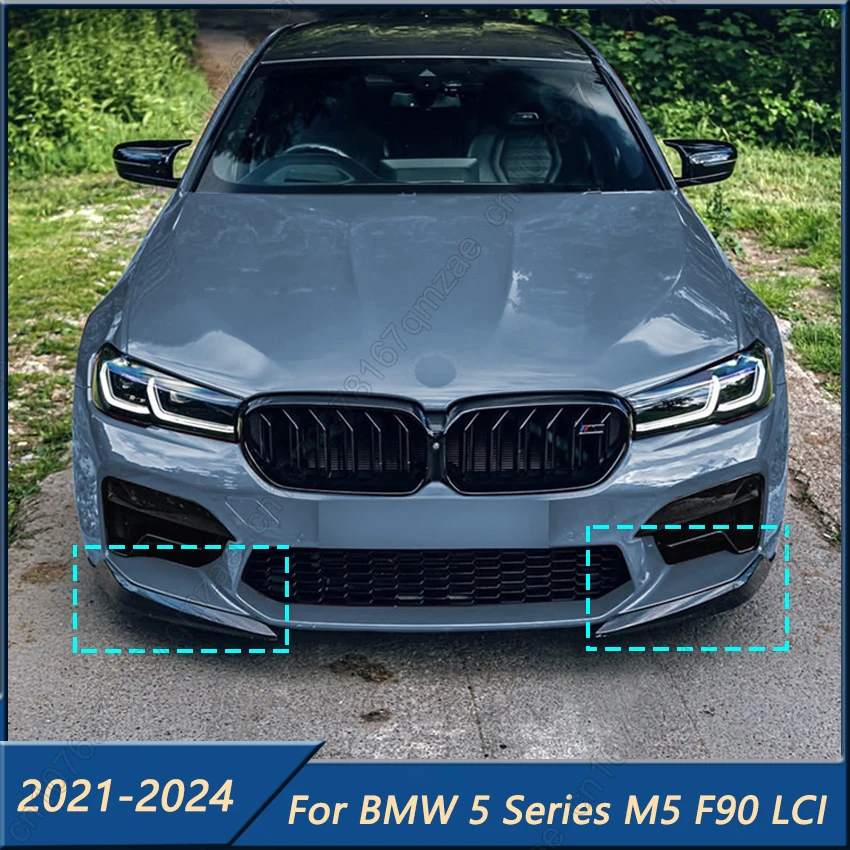 

Для BMW 5 серии M5 F90 LCI 2021-2024, глянцевый черный передний бампер, диффузор, сплиттер, спойлер, защита от царапин, комплекты кузова
