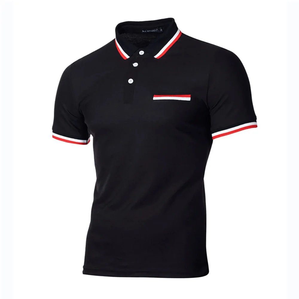 Summer Polos T-shirts Mens Breathable Sport Hiking Shirts Casual Golf Polos T-Shirt Short Sleeve Tops With Pocket Men's Clothing