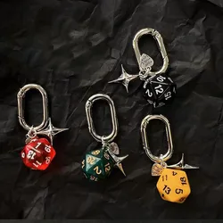 Retro Dice keychain bag charms purse Car Keyring Exquisite Unisex Couple Backpack Decoration Fashion irregular Accessories Gifts