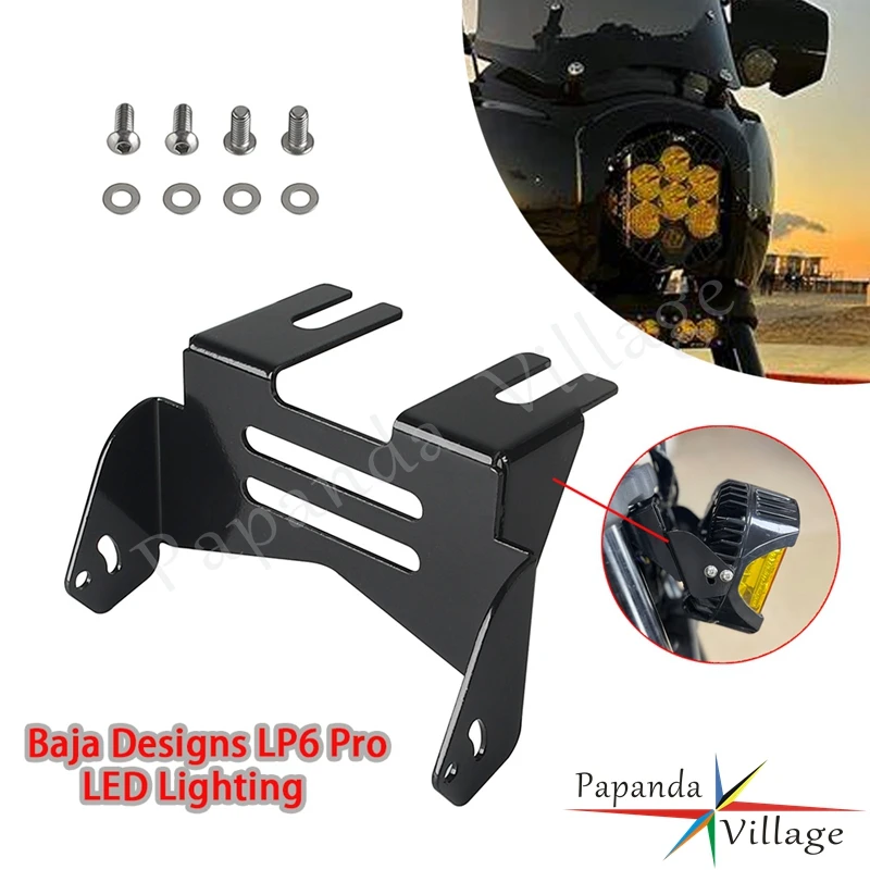 Motorcycle For Baja LP6 Headlight Bracket Kit For Harley Dyna Street bob Sportster Softail FXBRS FXDRS FXFB FXFBS FXLR FXLRST