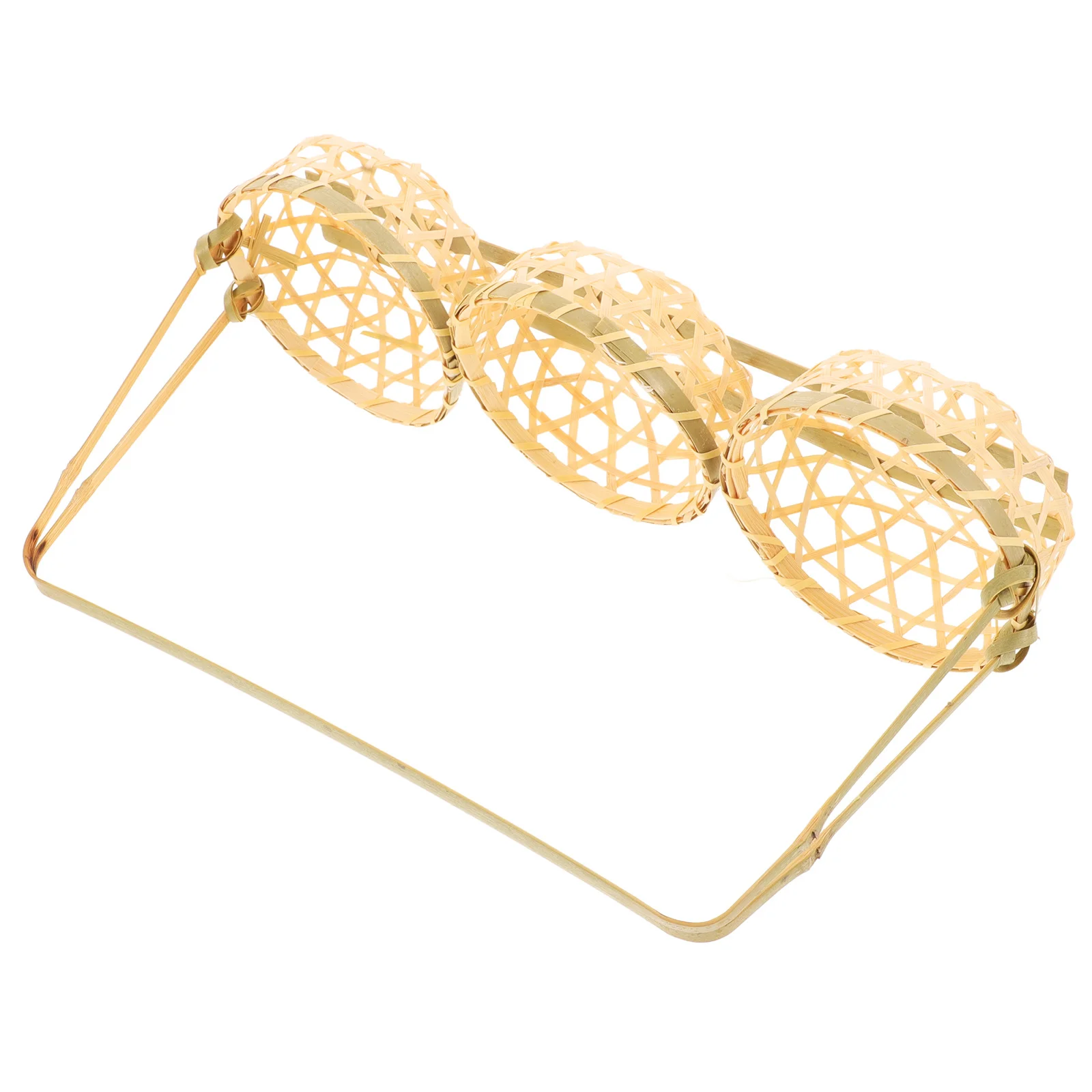 

1pcs Bamboo Woven Storage Basket Handmade Fruit Snack Bread Organizer Kitchen Counter Decorative Multipurpose Breakfast Serving