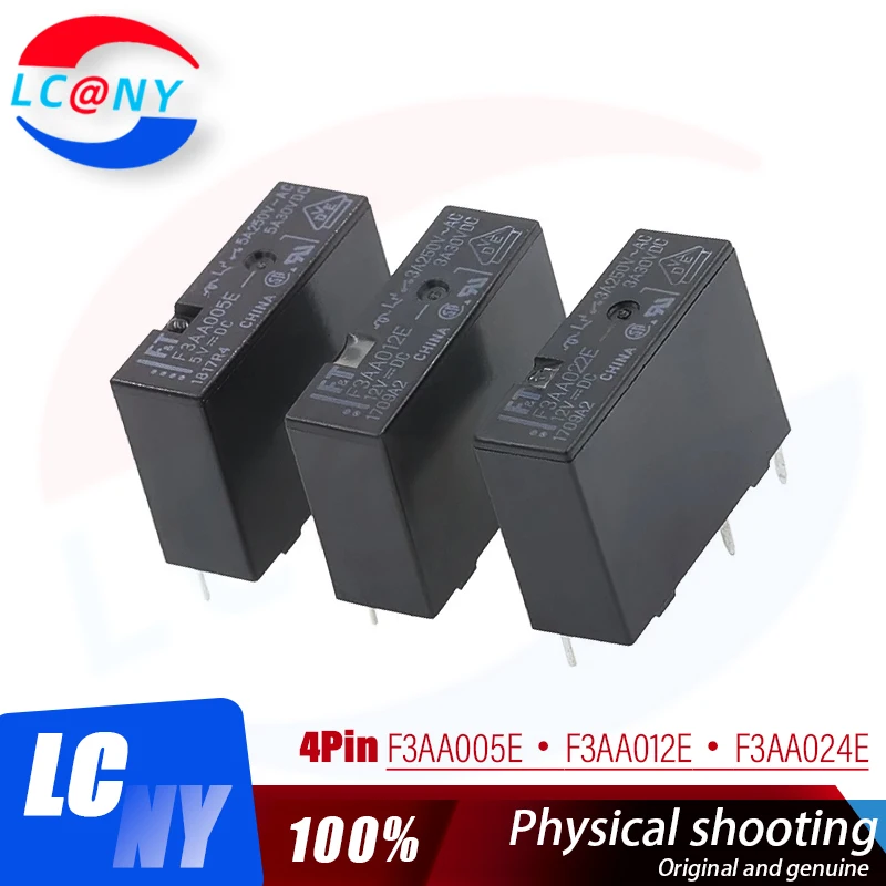 5Pcs/lot New original F3AA005E F3AA012E F3AA024E 4PIN 5V 12V 24V Power Relay F3AA005E F3AA012E F3AA024E