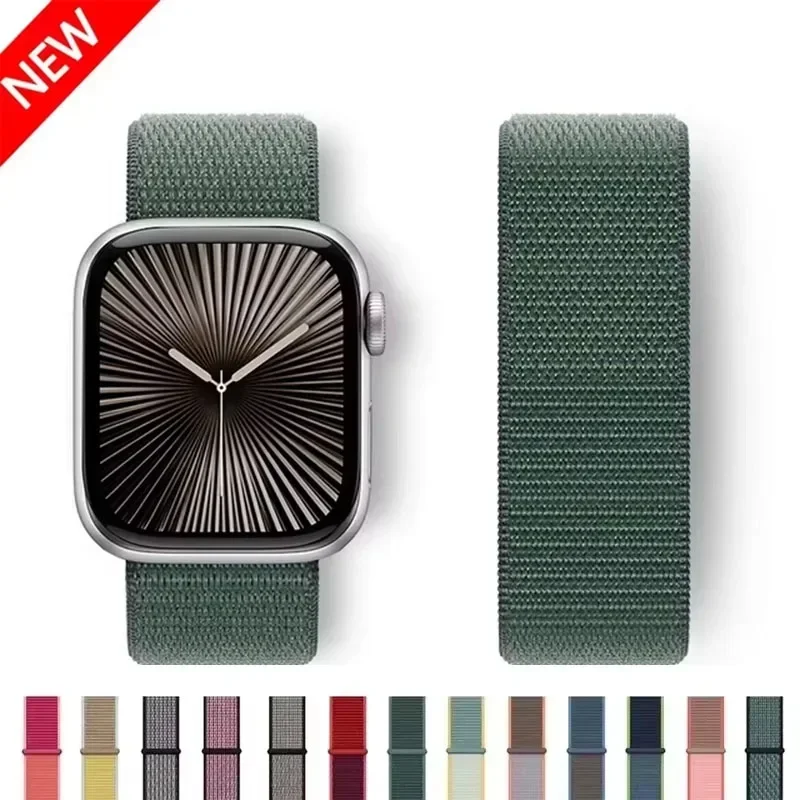 Strap For Apple Watch Series10 Band 42mm 46mm 49 45 44 41 40 38mm Sport loop Bracelet Correa iwatch series 9 87 6 5 4 3 SE Ultra