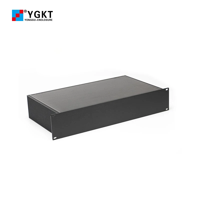 Customized controller sheet metal enclosure Aluminum Industrial Electronics case 19 inch 2U rack mount server cabinet chassis