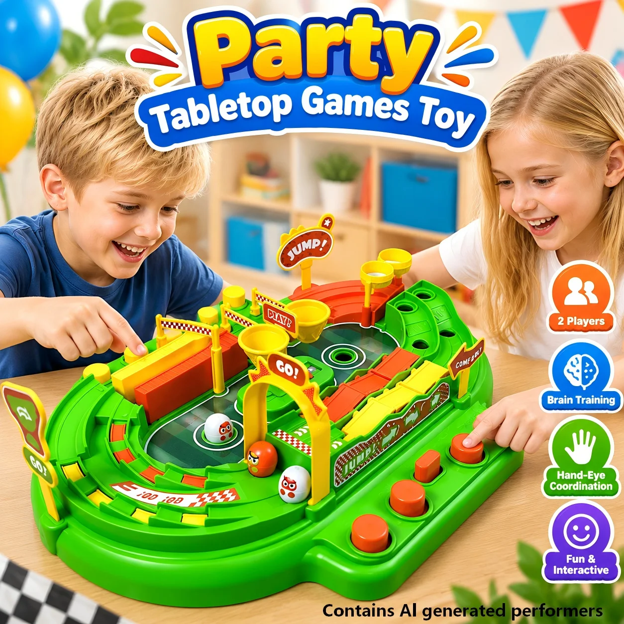 Tabletop Competition Toy Parent-Child Family Party Games 2 Player Competitive Sports Field Toys for Children's Birthday Gifts