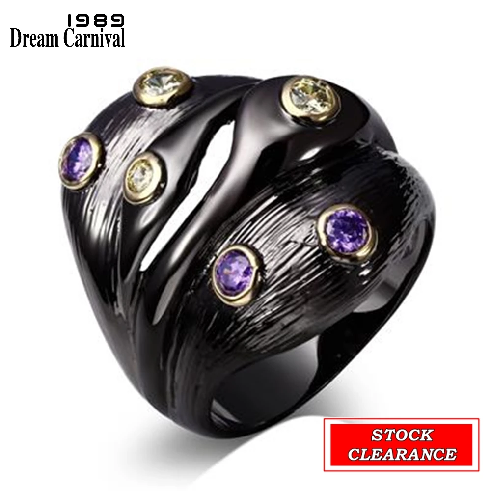 Big Bargaining Gothic Women Rings Stock Clearance Limited Size Small Quantity Black Gold Color Sale DreamCarnival1989