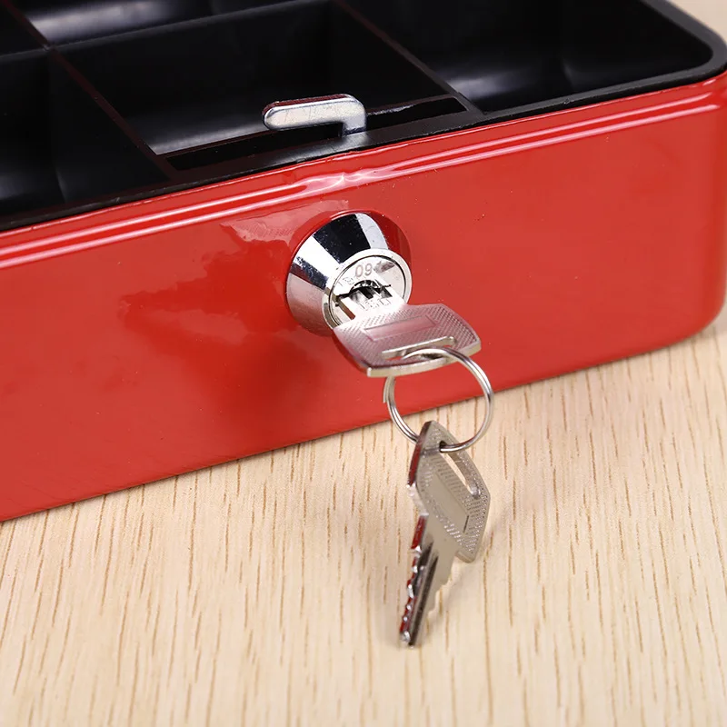 1Pc Creative Mini Petty Cash Money Document  Storage Box Metal Security Lock Lockable Safe