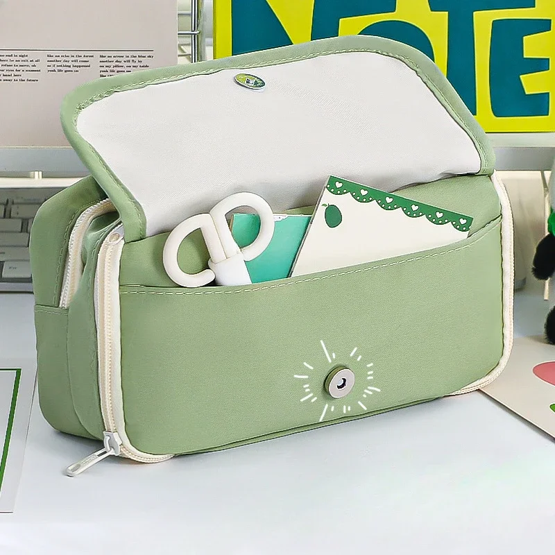 

NEW Kawaii Pencil Cases Large Capacity Aesthetic Pencil Bag Schoo Stationery Holder Bag Pen Case Zipper Pencil Pouch