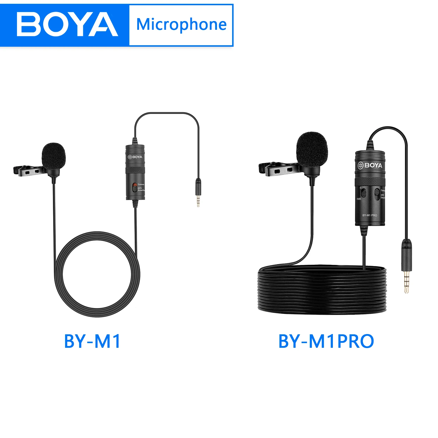 

Петличный микрофон BOYA BY-M1/M1 PRO для смартфонов, DSLR-камер Canon, Nikon, видеокамер, аудио, iPhone, видеорегистратор, ПК