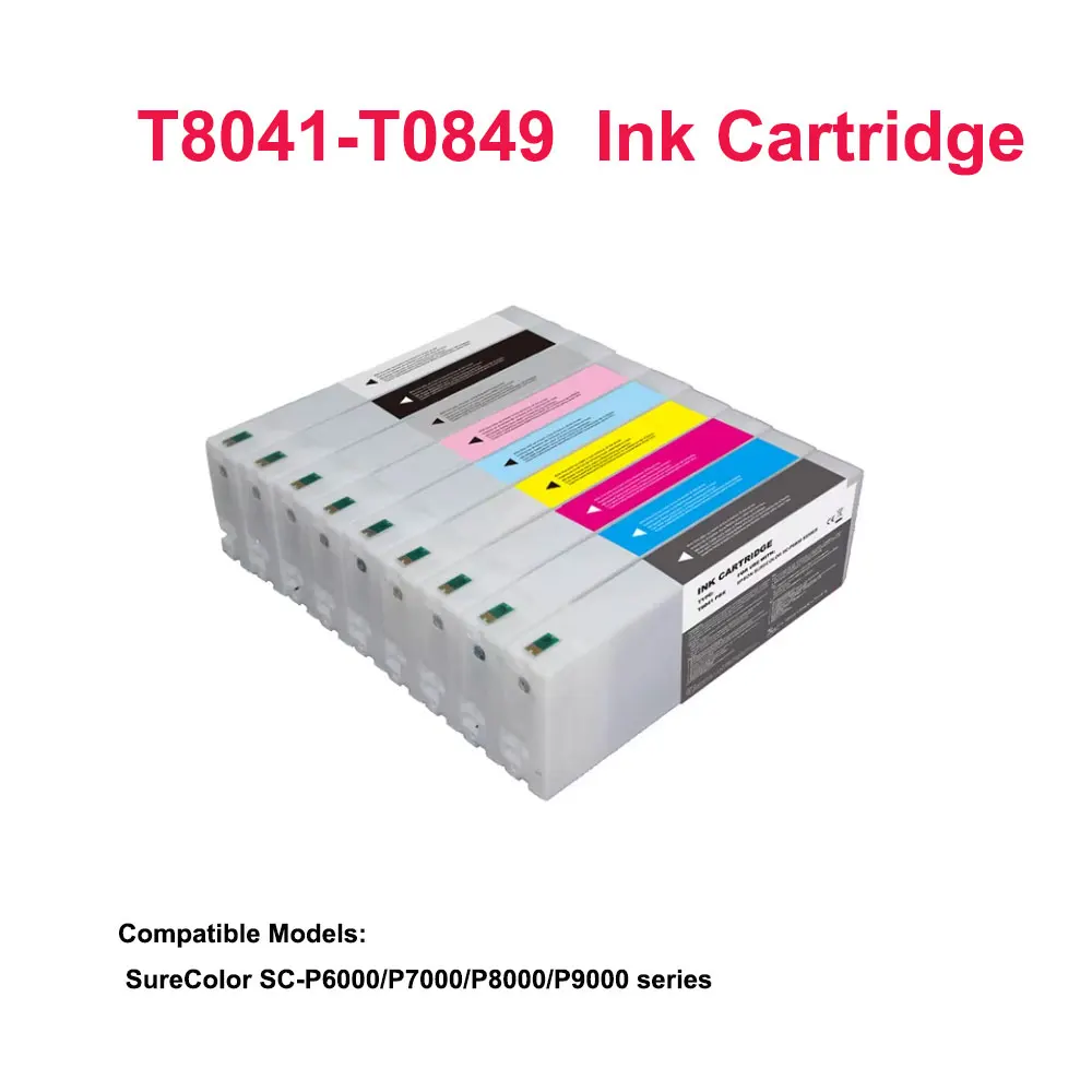 

Совместимые чернильные картриджи 8041 T8042 T8043 T8044 T8045 T8046 T8047 T8049 для принтеров Epson SureColor P6000 P7000 P8000 P9000
