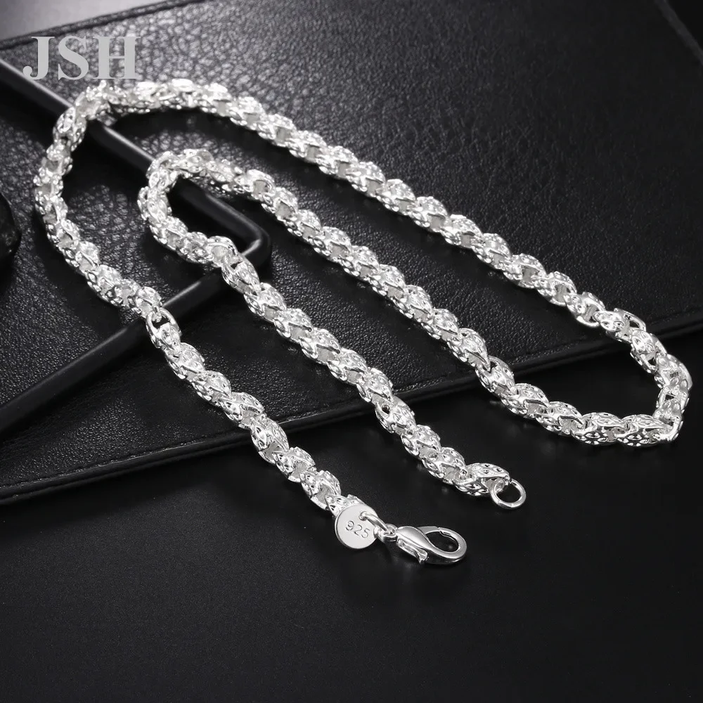 wholesale price women Men chain wedding necklace Beautiful fashion Elegant 925 silver Plated charms Necklace jewelry LN052