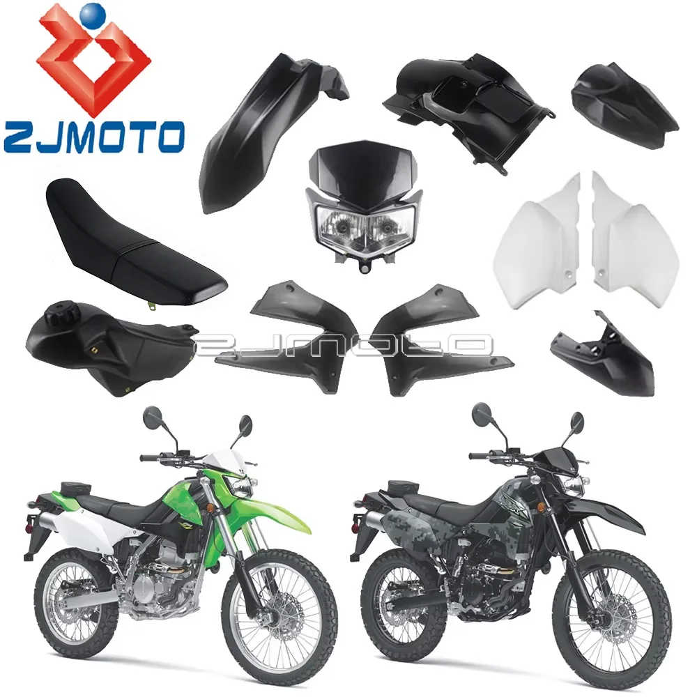 

Dirt Bike Full Set Seat Cushion Bodywork Fairing Side Panel Radiator Shroud Guard For Kawasaki D-Tracker X 250 KLX250 250S 250SF