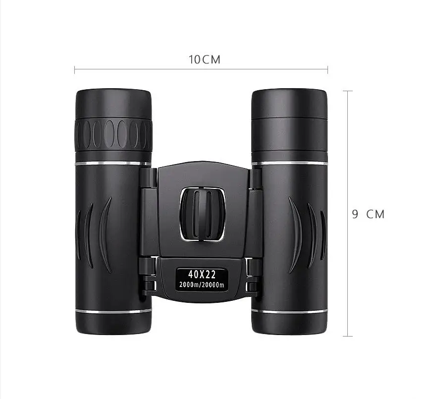 40x22 HD Powerful Binoculars 2000M Long Range Folding Mini Telescope BAK4 FMC Optics For Hunting Sports Outdoor Camping Travel