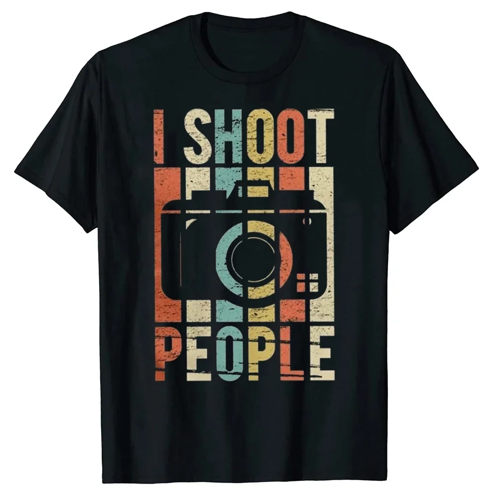 Printed Men Cotton Short Sleeve T Shirt Vintage I Shoot People Photographer T-Shirt Male Tshirt Hip Hop Tees Harajuku