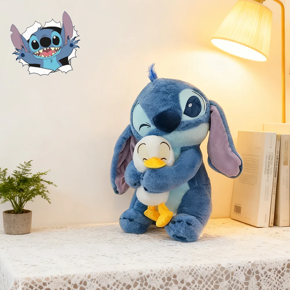 

Disney Kawaii Stitch Lilo Cute Duck Stuffed Plush Toys Doll Cartoon Anime Figure Decoration Pillow Peluches Girl Birthday Gift