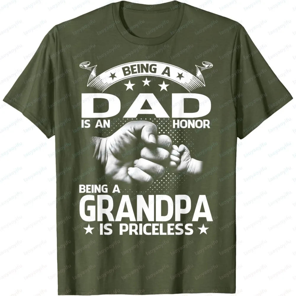 Stilvolle Kleidung mit süßem Familienmotiv, Oberteile mit Zitat für Papa und Opa, Herren-T-Shirt, Sommer, trendige Mode, kurzärmelig, lässiges, bequemes T-Shirt – Detail 10