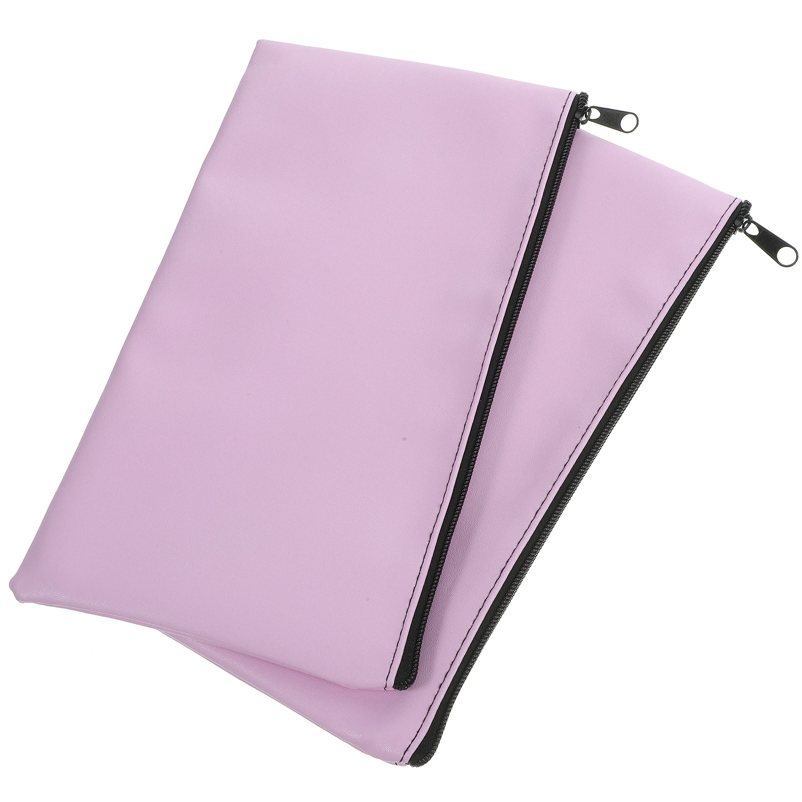 

2 Pcs Bill Bag Professional Money with Zipper Flash Lightweight Aluminum Alloy Cash Storage