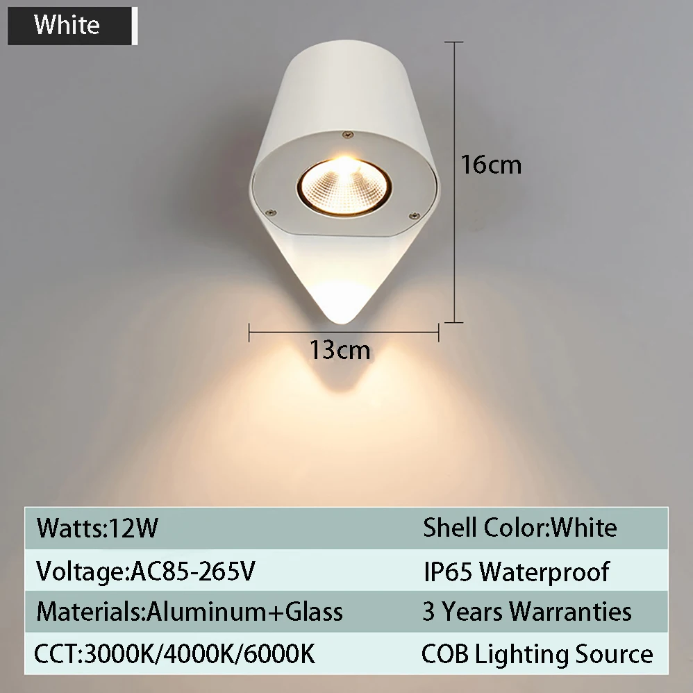 LED Wall Lamp AC85-265V 10W IP65 Waterproof Indoor&Outdoor Garden/Fence/Doors Lighting Modern Minimalist Style Lamp