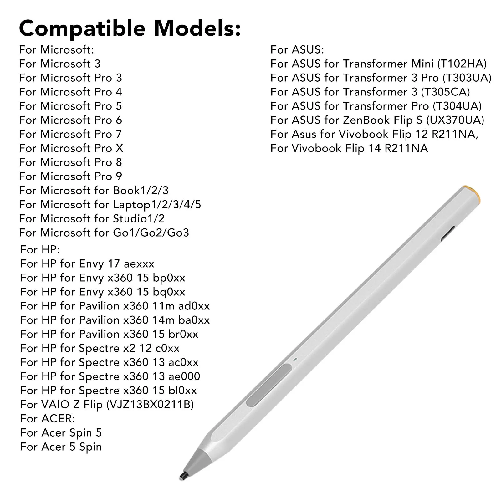 Pen MPP2.0 4096 Pressure Levels Magnetic  Pen Easy  with 2 Replacement Nips for 14m Ba0xx for Pro 3 Pro 4