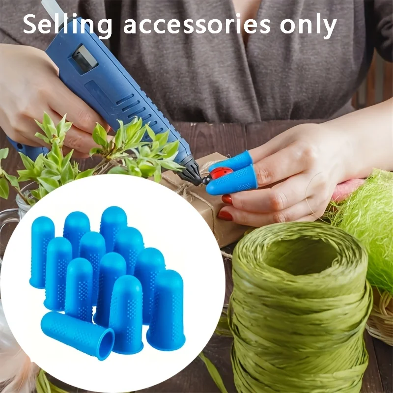 3pcs Sets Hot Glue Gun Finger Caps - Large, Medium, Small Sizes - Protectors for Glue Guns, Wax, Adhesive, Scrapbooking