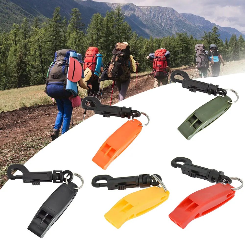 1 Pcs Outdoor  Camping Hiking Survival Whistle  Rescue Whistle Competition  Whistle  Sport Match Loud  Whistle Dual Band Whistle