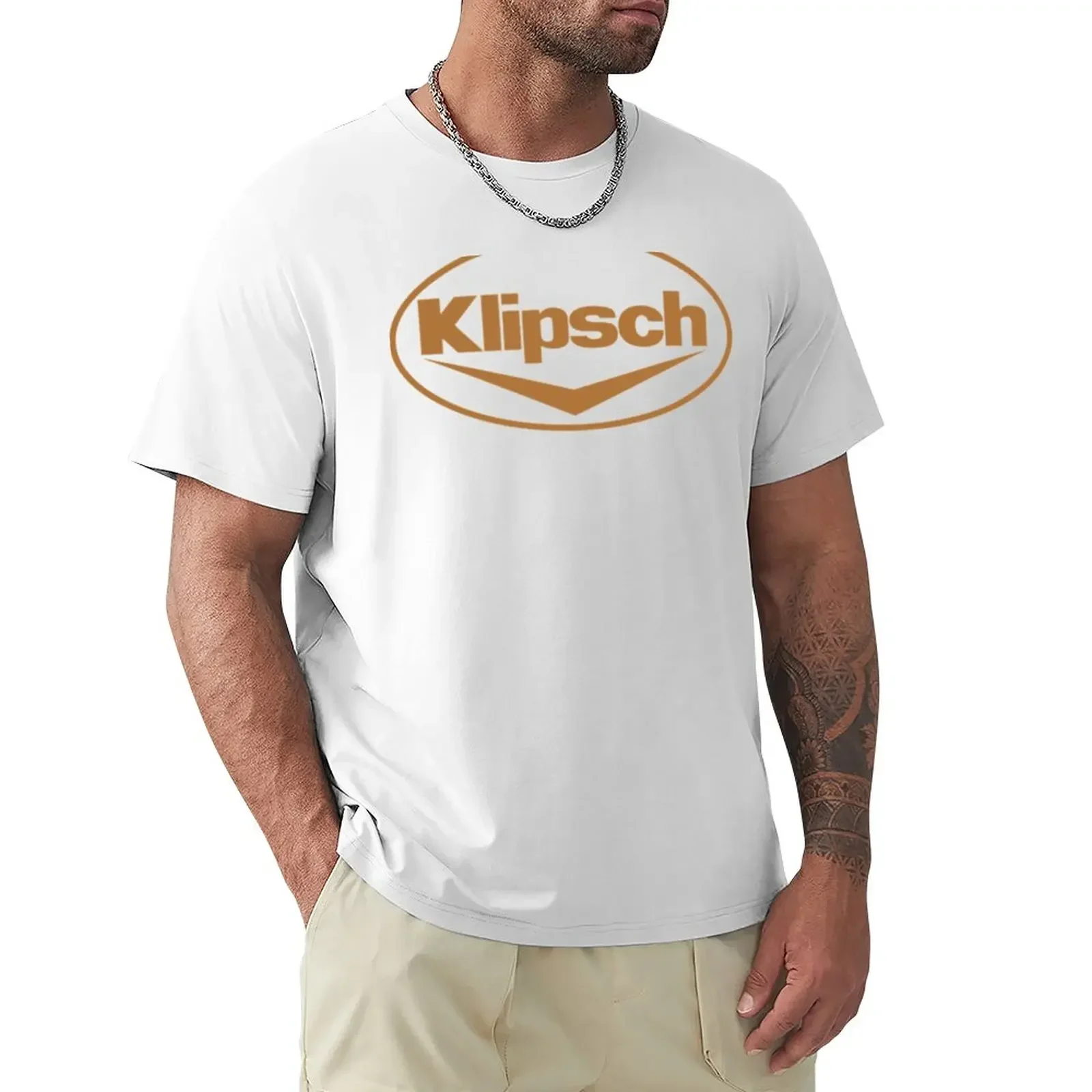 Best Selling Klipsch Logo T-Shirt Summer fashion New Arrival Cotton Short Sleeve heavyweight Round Collar Outfits funny style