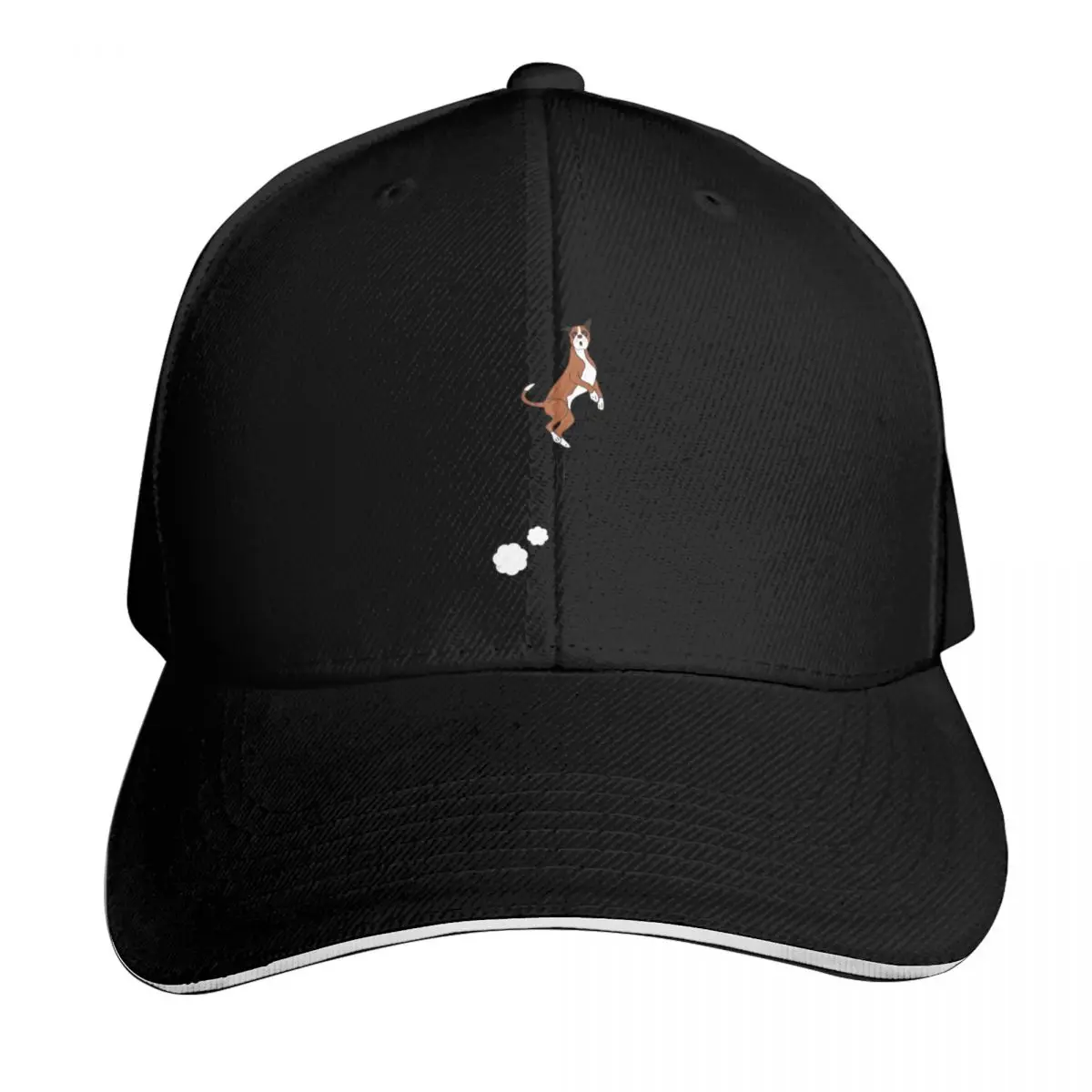 Boxer Dog Jumps Baseball Cap Vintage Retro Embroidered Lightweight Packable Gift for Him Her