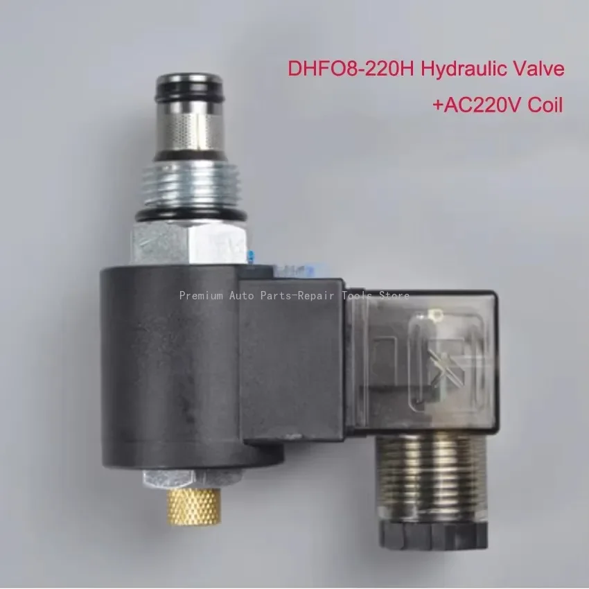 Hydraulic Threaded Cartridge Solenoid Valve 2 Position 2 Way Normally Closed DHF08-220H LSV08-2NCP-M DC12V/DC24V/AC220V 250bar