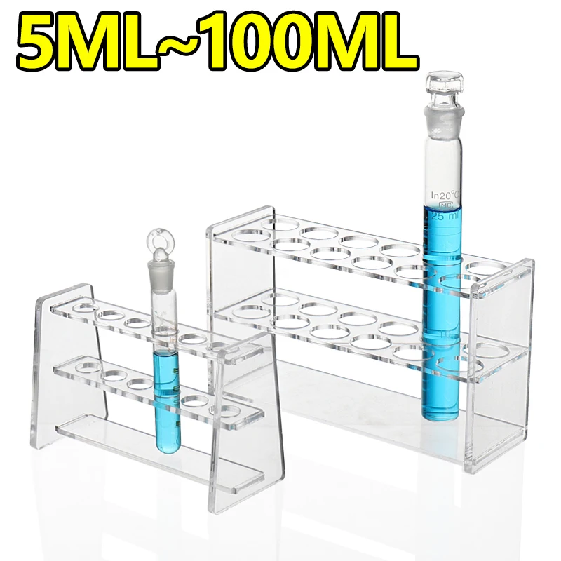 

Colorimetric tube rack plexiglass 5ml 10ml 25ml 50ml 100ml Single/Double row 6-hole 12-hole test tube rack