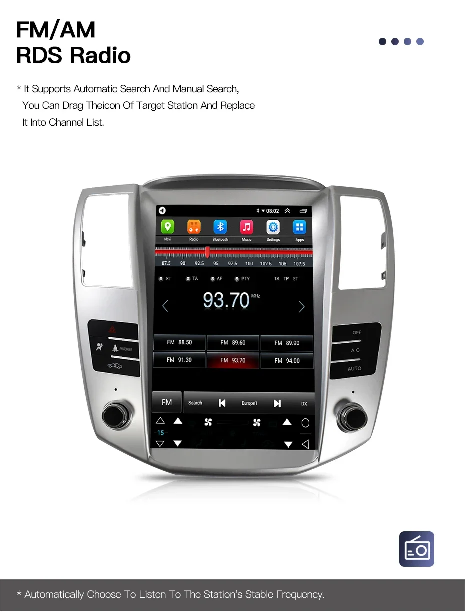

Vertical screen 128G Android For Lexus RX300 RX330 RX450h 2004- 2008 Car Radio Multimedia Player GPS Navigation Stereo HeadUnit