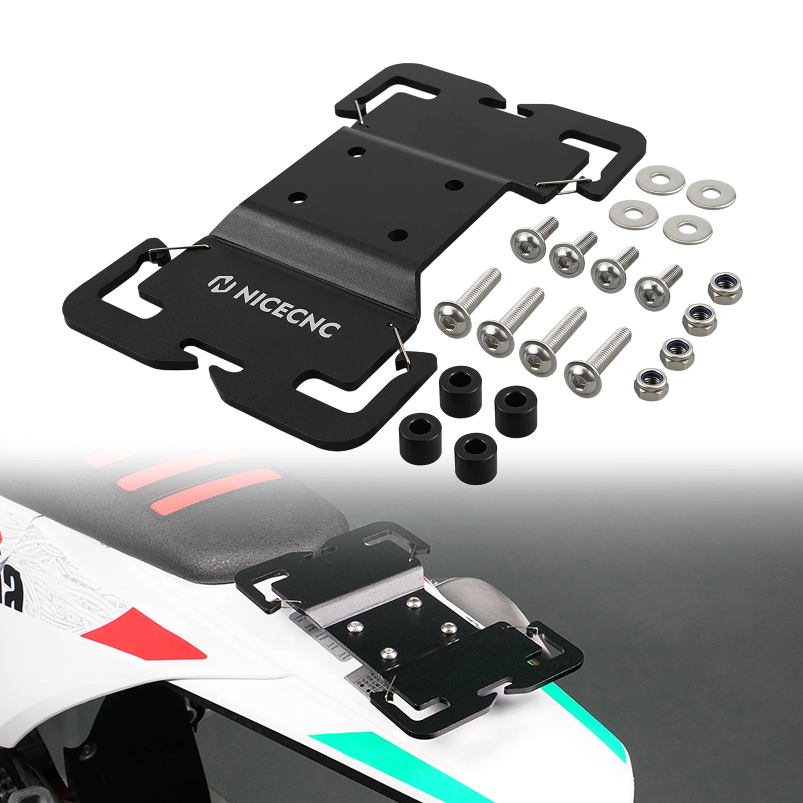 

2024 For Beta RR 300 RR 250 2010-2024 RR 125 200 250 300 350 390 400 430 Universal Motorcycle Rear Luggage Tail Rack Bracket Kit