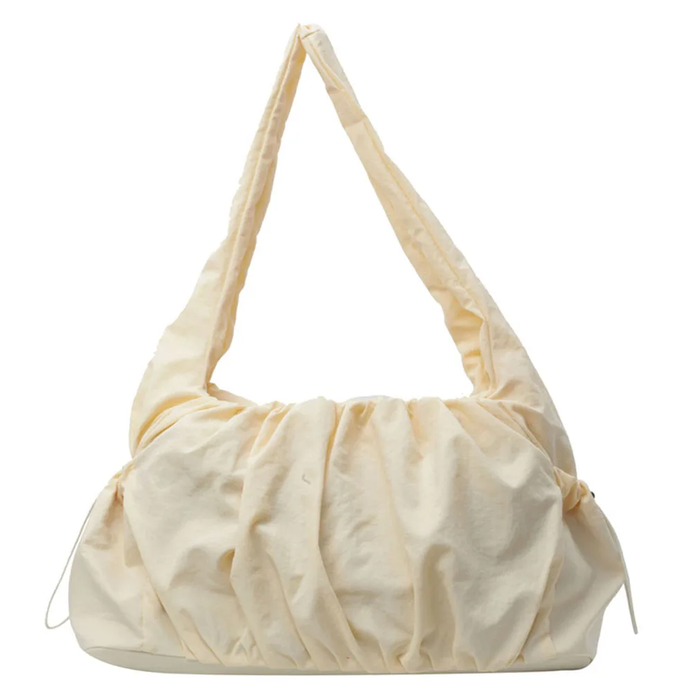 

Женская повседневная сумка большой емкости, плиссированная сумка через плечо с облаком, шикарная сумка-хобо, однотонная, с несколькими карманами для вечеринки, отдыха