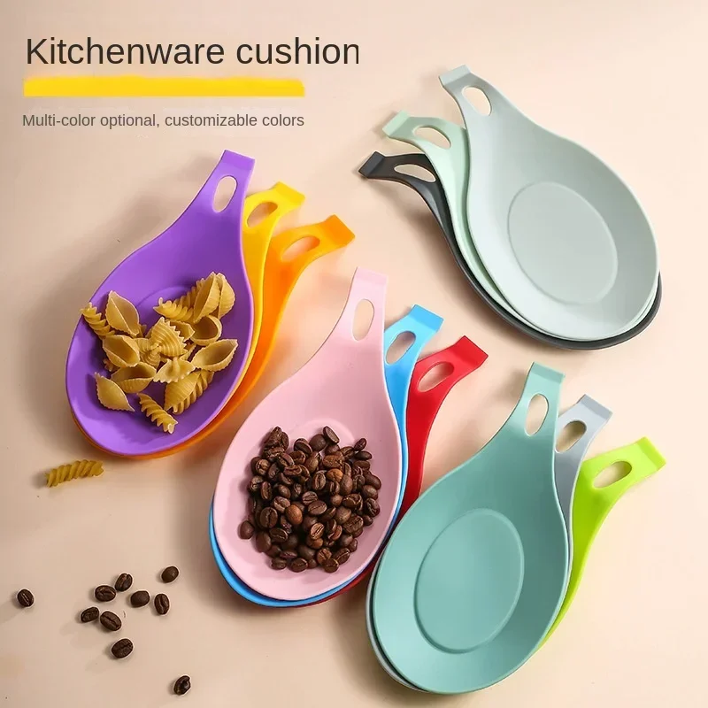 1pc Silicone spoon holder, spoon holder, silicone kitchen utensils, spoon holder, spoon insulation pad, kitchen gadgets