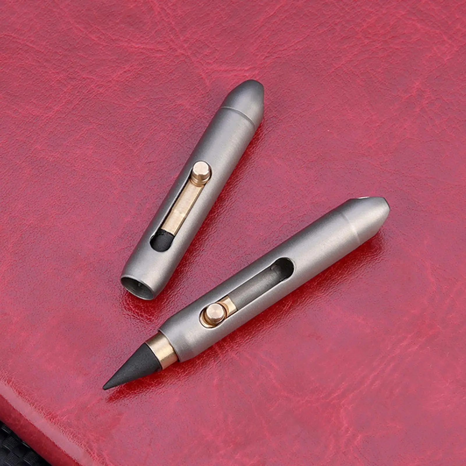 Infinity Pencil Titanium Alloy Inkless Pencils Eternal Professional Pocket Pen for Writing Home School Supplies Unique Keychain view 2
