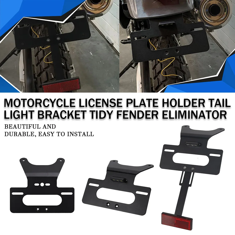 

FOR SUZUKI DR650 S SE DR650SE DR650S 1996 -2023 Motorcycle Tail Tidy Fender Extend Bracket With Light Rear License Plate Holder