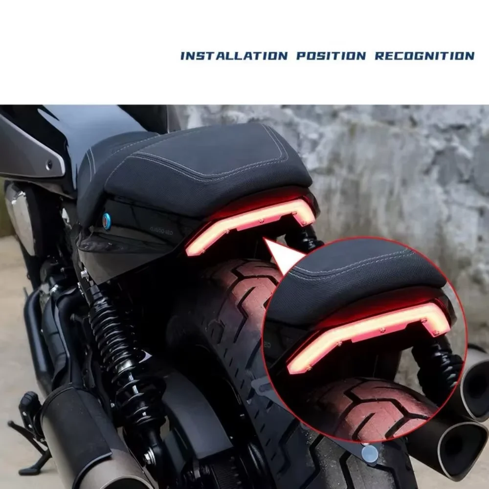 For the QJMOTOR Flash 600, the rear lights, turn signals, and ambient lighting accessories have been modified and installed.