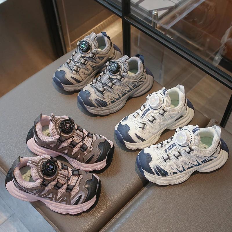

2026 Pink Sneakers for Kids Breathable Anti-slippery Shoes for Boys School Running Shoes Boys Girls Children Chunky-sole Shoes