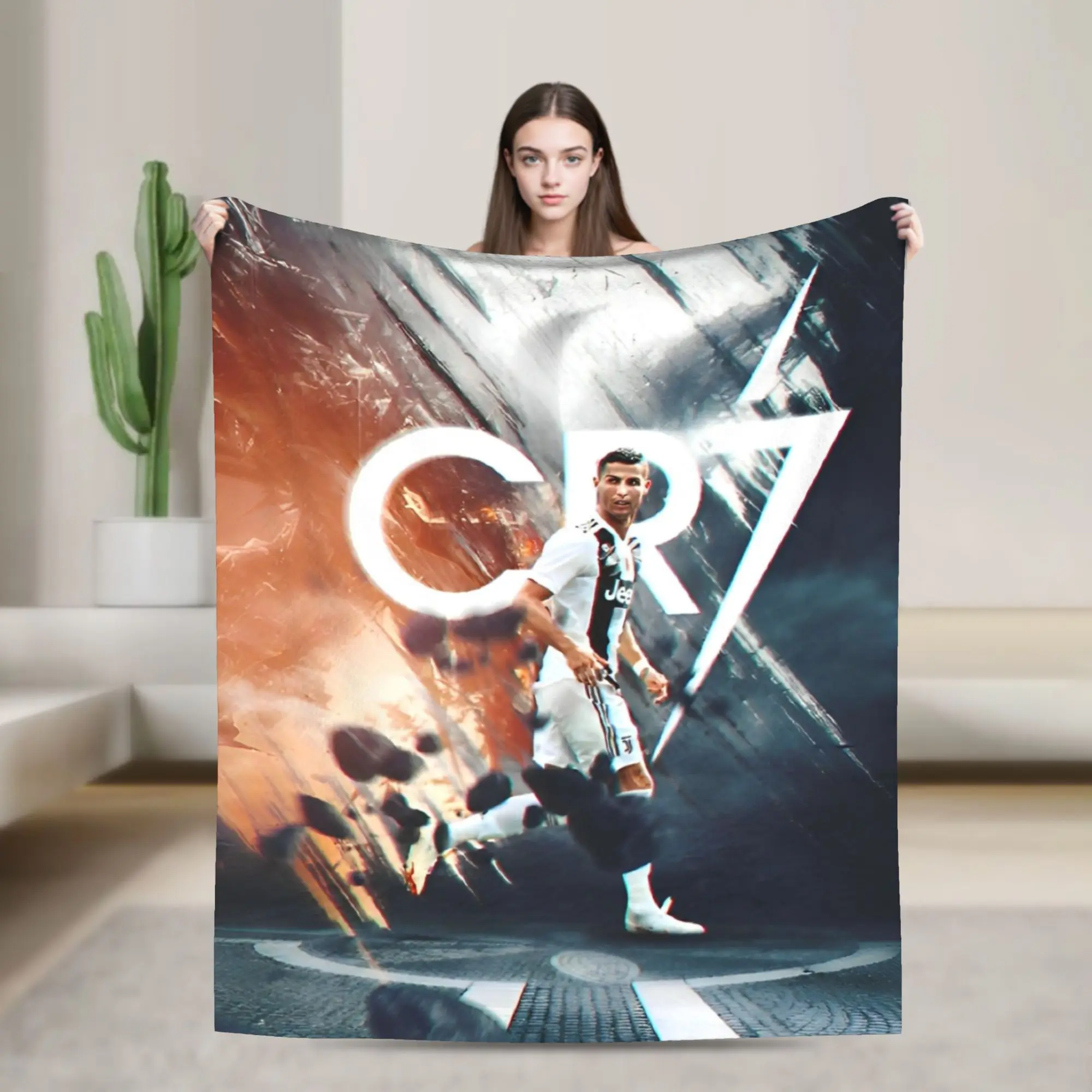 CR7 Velvet Throw Bl… - image