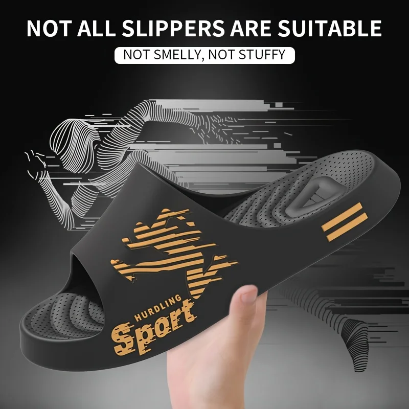 Men Plus Size Sport Slides PVC Home Thick Sole Slippers Non Slip Summer Outdoor Beach Sandals Cushion Soft Comfort Casual Shoes