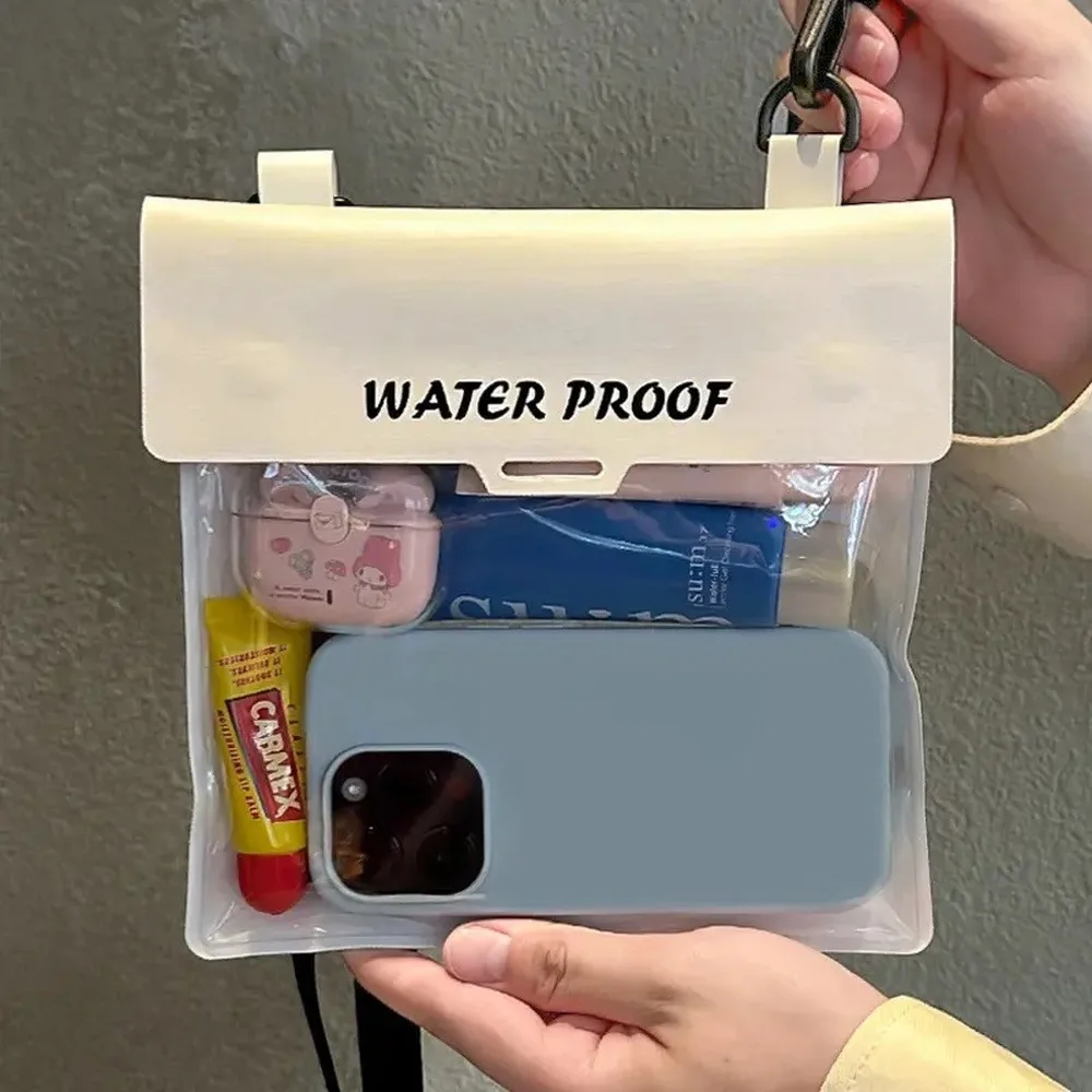 Large-Capacity Waterproof Crossbody Phone Pouch Touchscreen-Compatible Sealed Storage Bag for Beach Photography Rafting