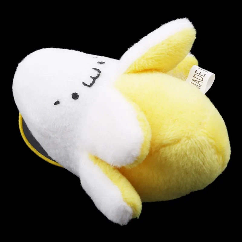 Portachiavi in peluche con banana morbida, portachiavi elegante, accessori per zaini o chiavi, ciondolo per cellulare in peluche con piccola banana gialla ﻿ ﻿ ﻿