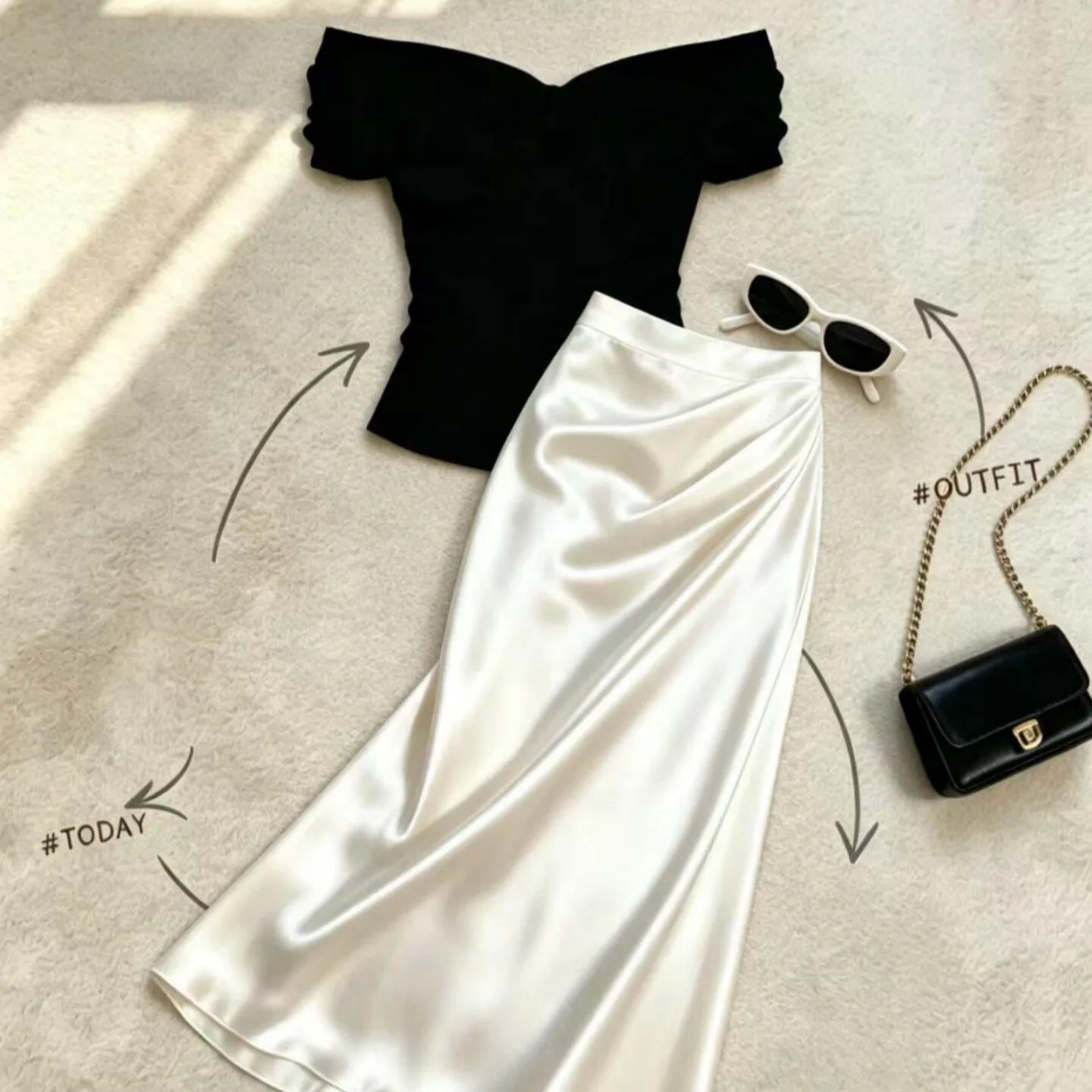 Korean women's clothing summer short skirt, hip-wrapped royal sister wears a suit, slim acetic acid with a satin skirt