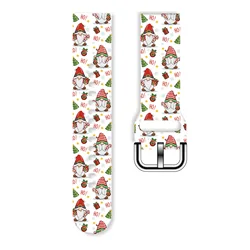 20mm Snowball Christmas Strap for Samsung Galaxy 7/6/5/4 40mm 44mm Replaceable Bracelet 22mm for Xiaomi Huawei Amazfit Watchband