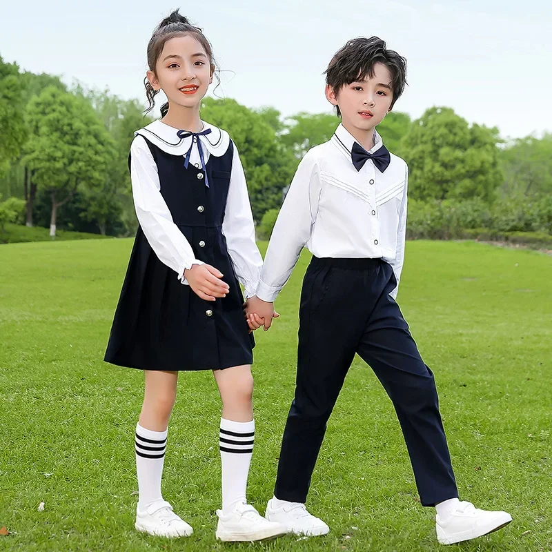 Vestito da spettacolo per bambini del coro degli studenti della scuola primaria e secondaria, uniforme scolastica, recitazione della poesia dell'asilo